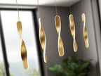 Lámpara de techo Twist 5 luces oro cepillado