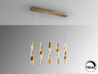 Lámpara de techo Twist 5 luces oro cepillado
