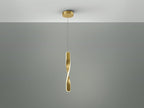 Lámpara colgante Twist oro cepillado