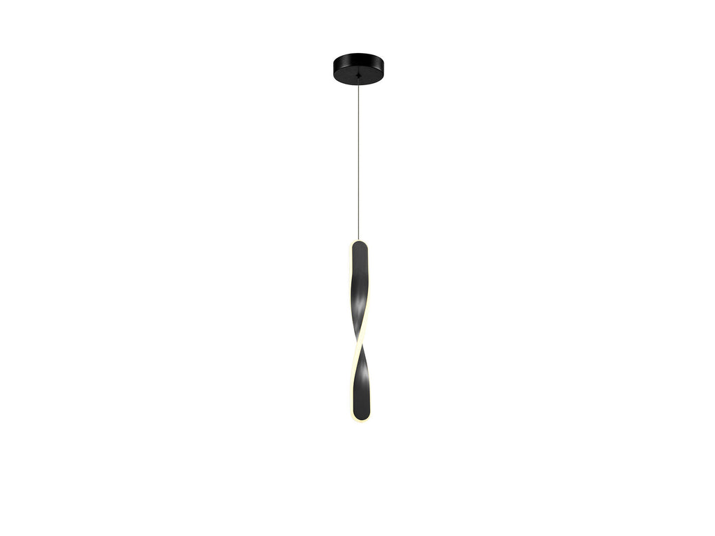 Lámpara colgante Twist negro mate