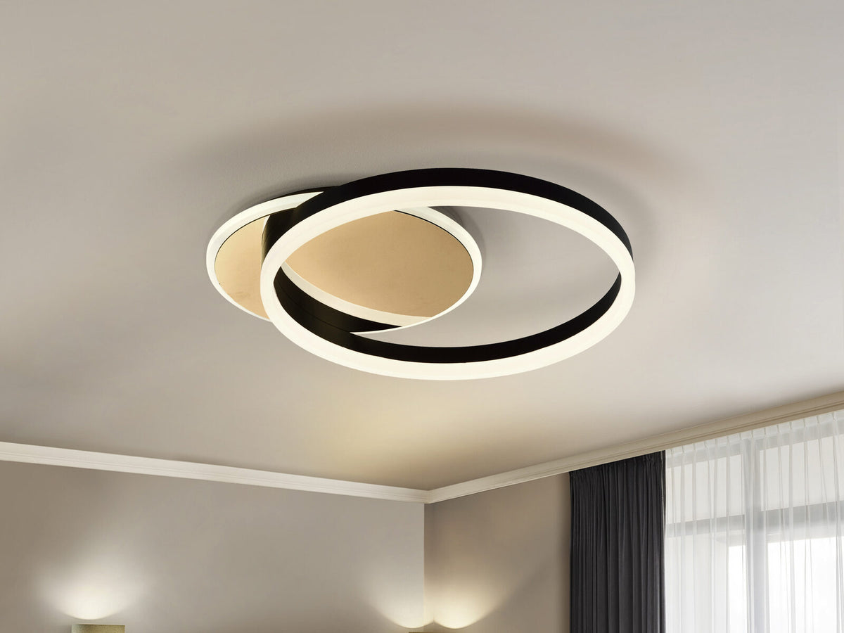 Plafón o aplique LED Oriel oro y negro