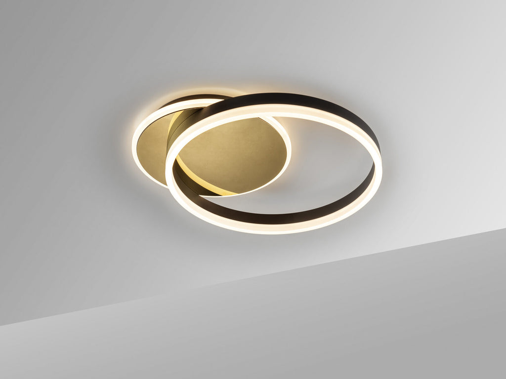 Plafón o aplique LED Oriel oro y negro