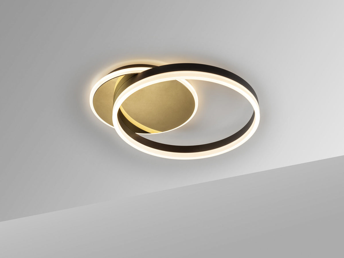 Plafón o aplique LED Oriel oro y negro