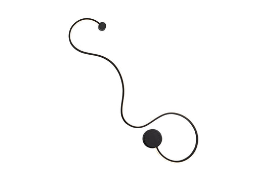 Aplique LED Grafos grande negro mate