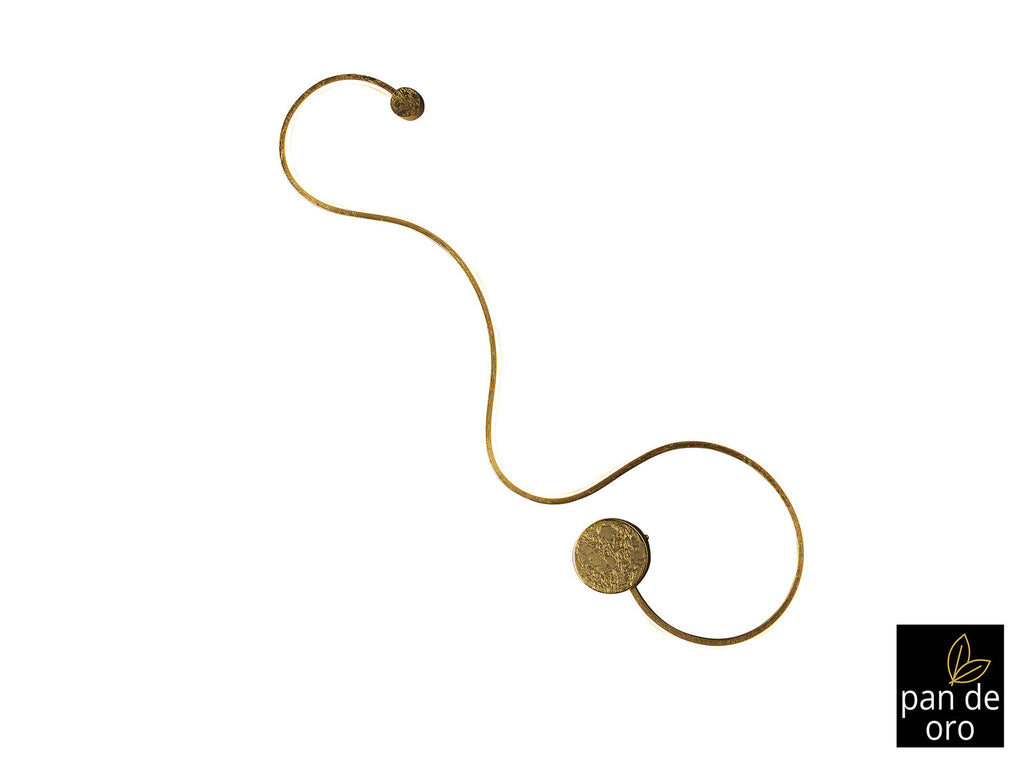 Aplique LED Grafos grande pan de oro