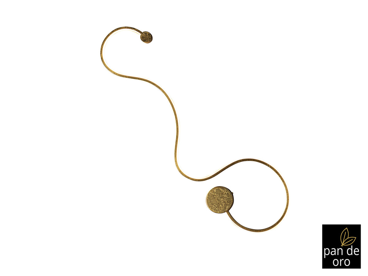 Aplique LED Grafos grande pan de oro