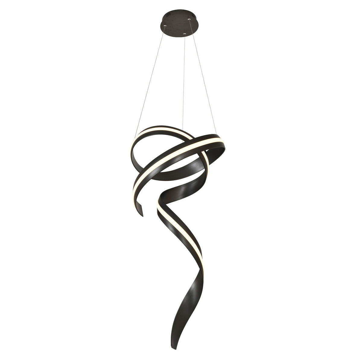 Lámpara de techo Amara vertical LED CCT negro mate