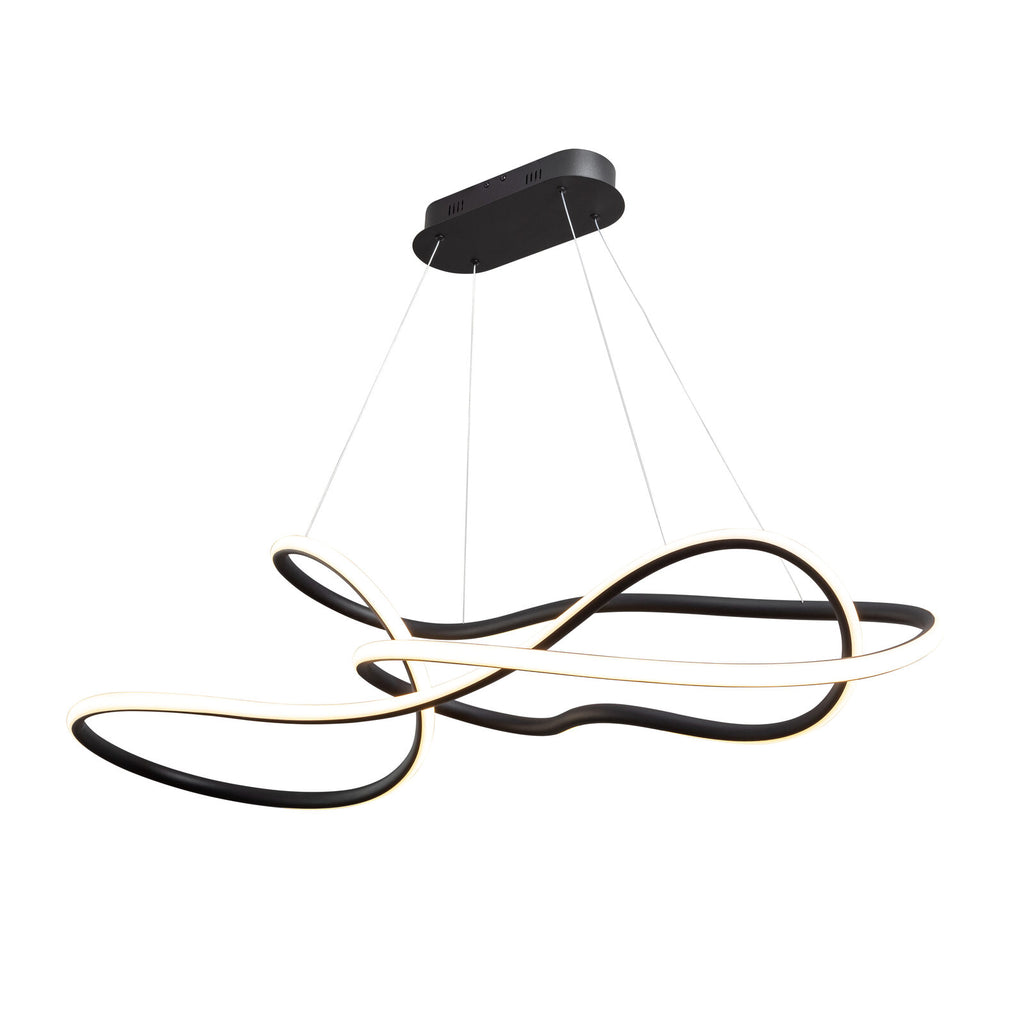 Lámpara de techo grande Evania LED CCT negro mate