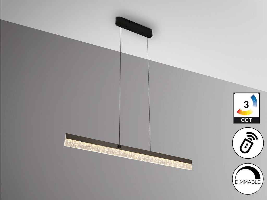 Lámpara de techo Ixias LED CCT gris y negro