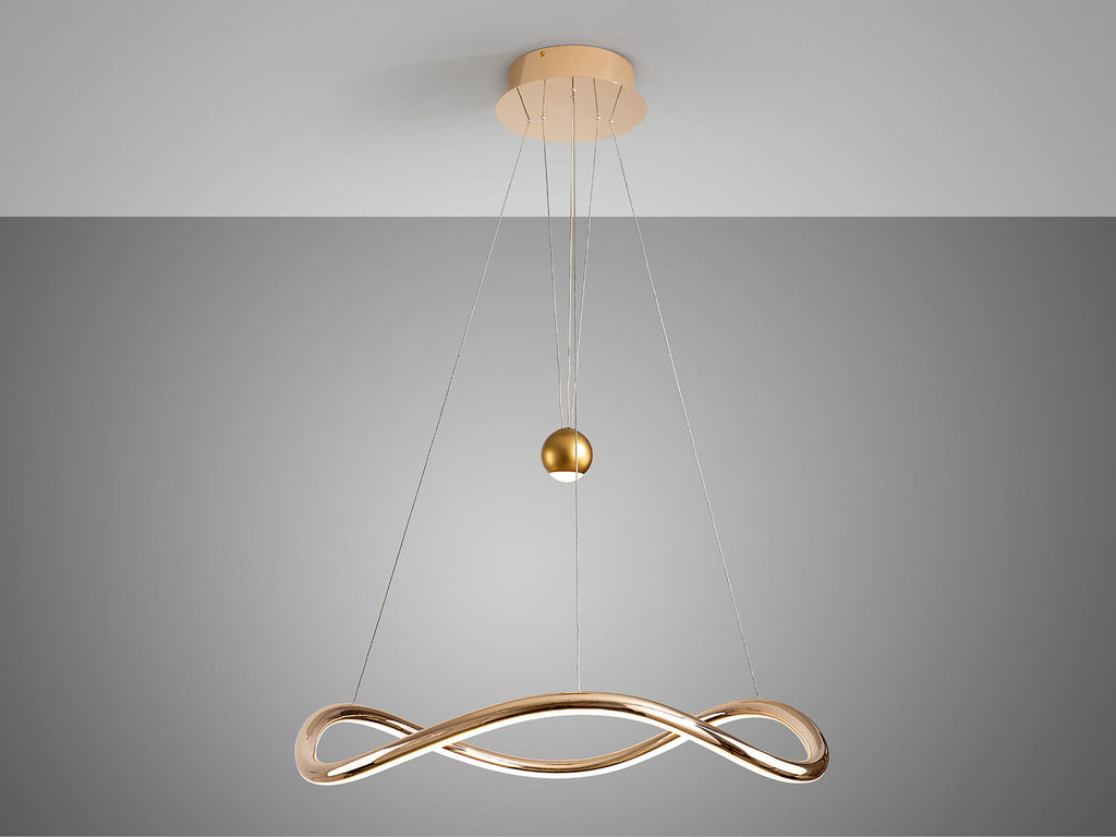 Lámpara de techo Romina LED CCT dorado brillo