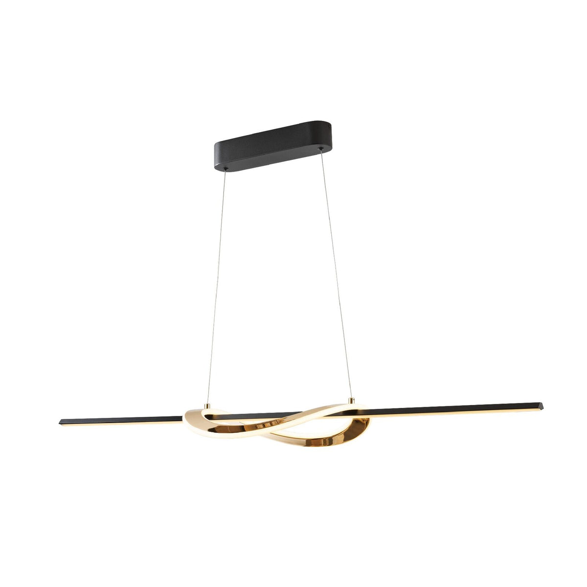 Lámpara de techo Enora LED CCT negro y dorado