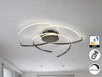 Plafón LED grande Cadence negro Ø100 CCT dimable