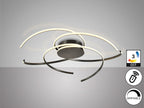 Plafón LED grande Cadence negro Ø100 CCT dimable