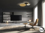 Plafón LED Umbra oro, negro y blanco