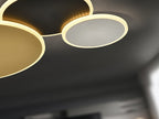 Plafón LED Umbra oro, negro y blanco