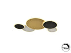 Plafón LED Umbra grande oro, negro y blanco