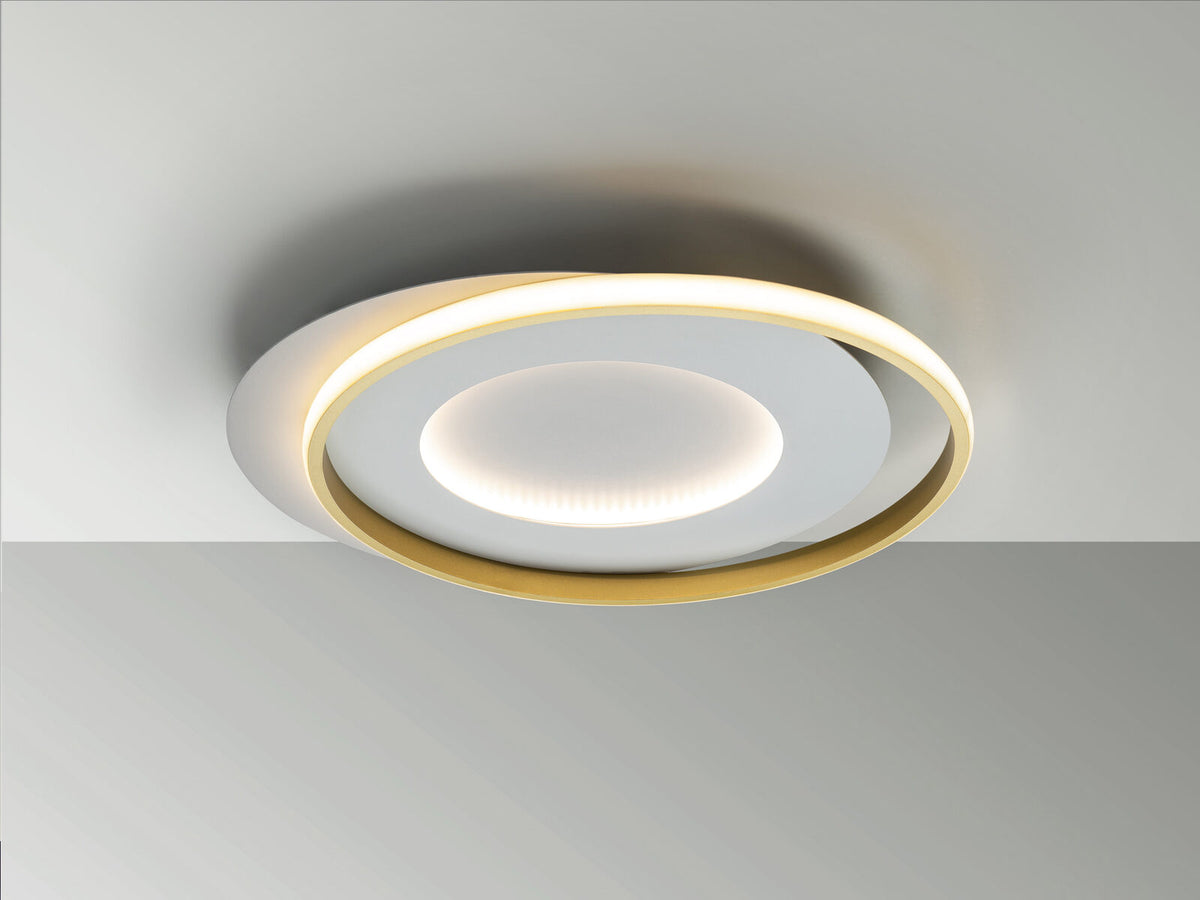 Plafón LED Limbos blanco y oro