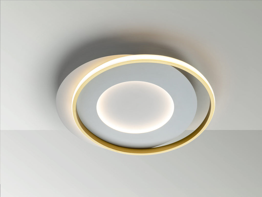 Plafón LED Limbos blanco y oro