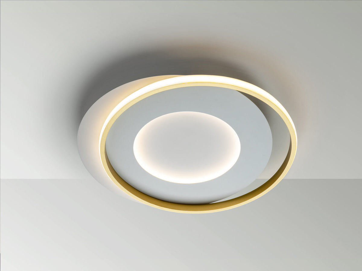 Plafón LED Limbos blanco y oro