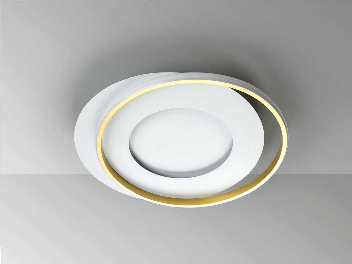 Plafón LED Limbos blanco y oro