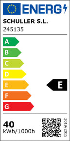Plafón LED Limbos blanco y oro - etiqueta energética