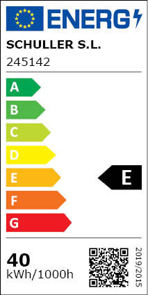 Plafón LED Limbos blanco y negro - etiqueta energética