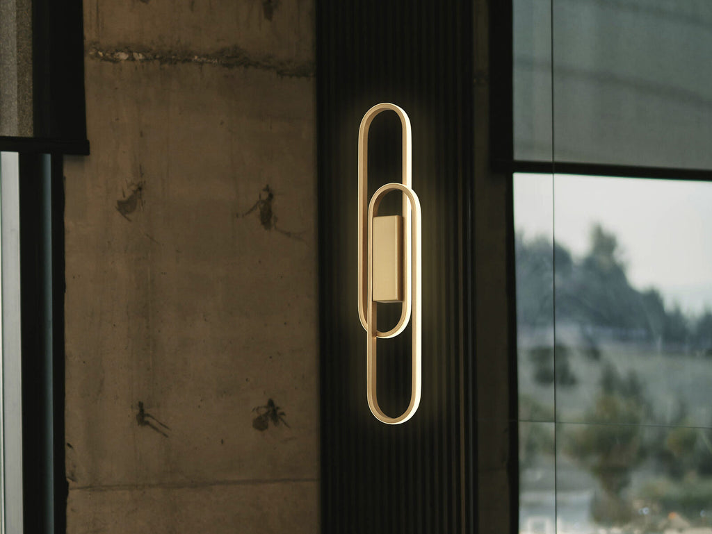 Aplique o plafón LED Odele 2 luces dorado