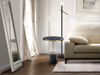 Mesa auxiliar Dekala Ø46 negro y oro