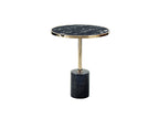 Mesa auxiliar Dekala Ø46 negro y oro