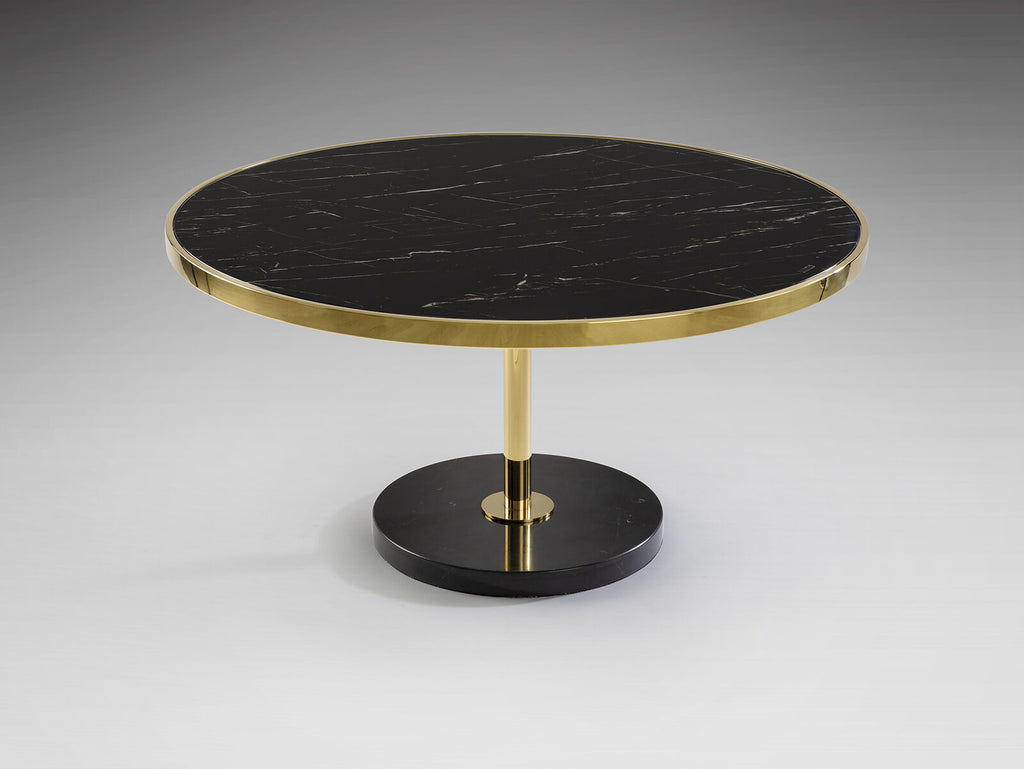 Mesa de centro Dekala Ø90 negro y oro