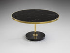 Mesa de centro Dekala Ø90 negro y oro