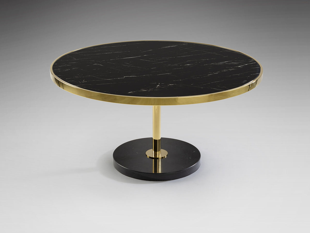 Mesa de centro Dekala Ø90 negro y oro