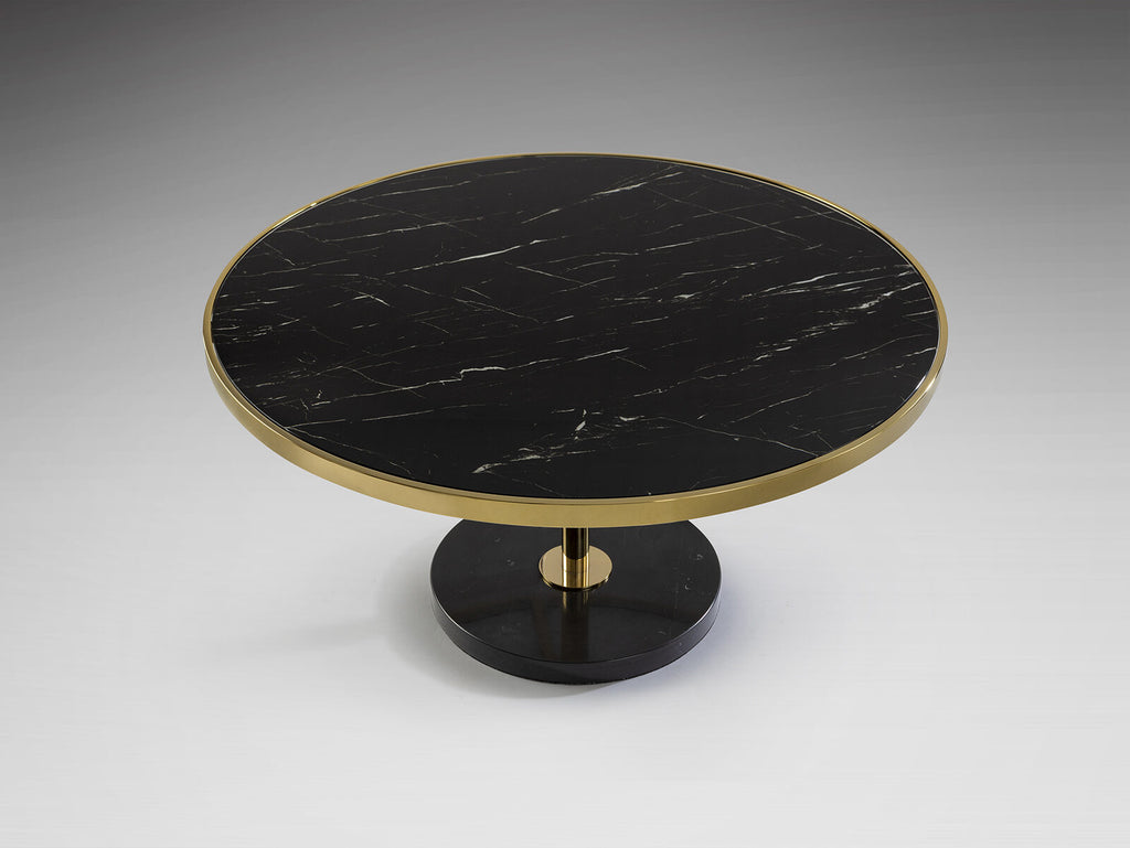 Mesa de centro Dekala Ø90 negro y oro