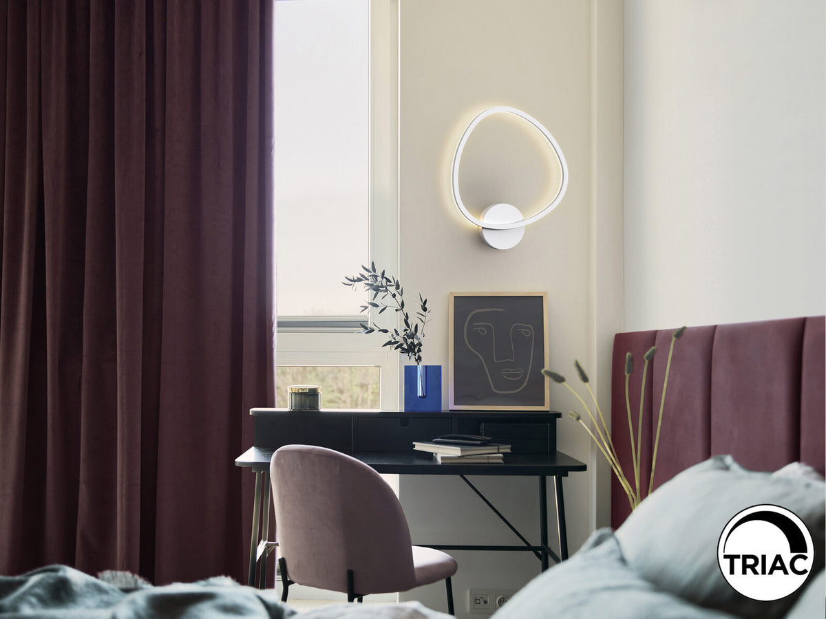 Aplique LED Opalis blanco mate