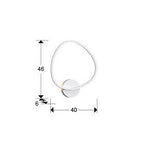 Aplique LED Opalis blanco mate - medidas