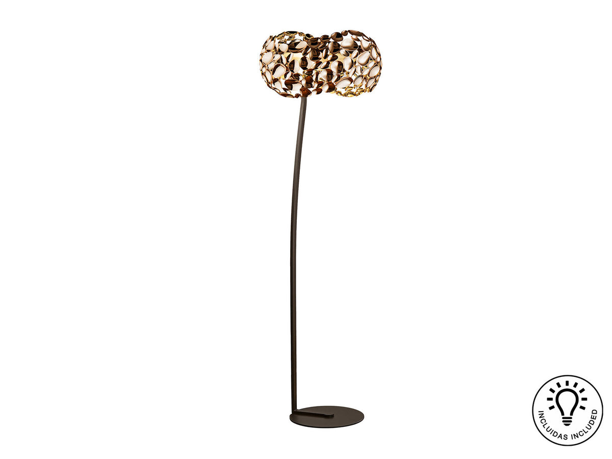 Lámpara de pie Narisa 5 luces oro rosa