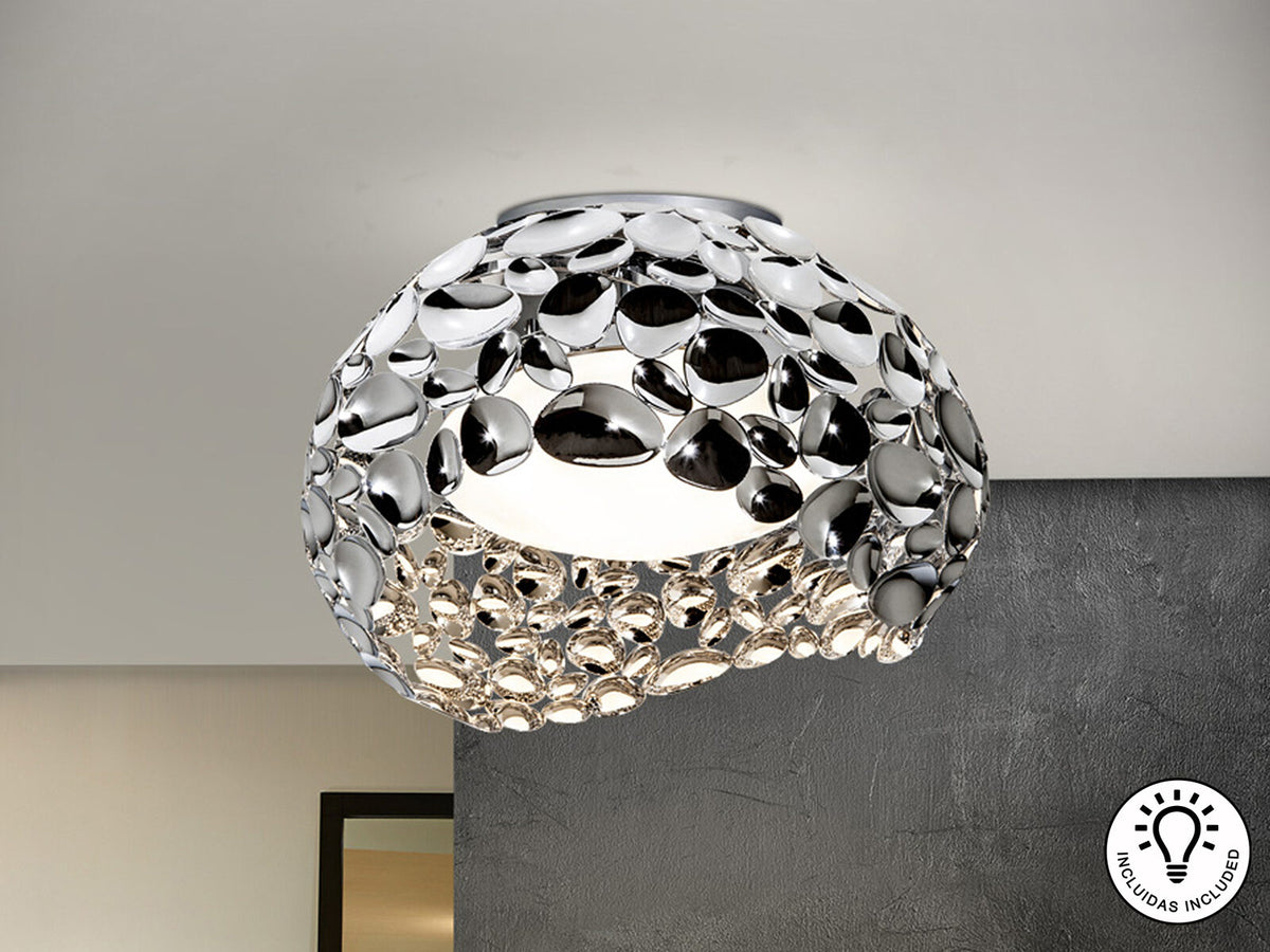 Plafón Narisa 5 luces cromo Ø47