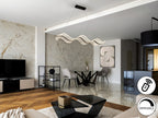 Lámpara de techo Olas LED CCT negro