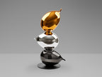 Figura decorativa Globos naranja, plata y gris