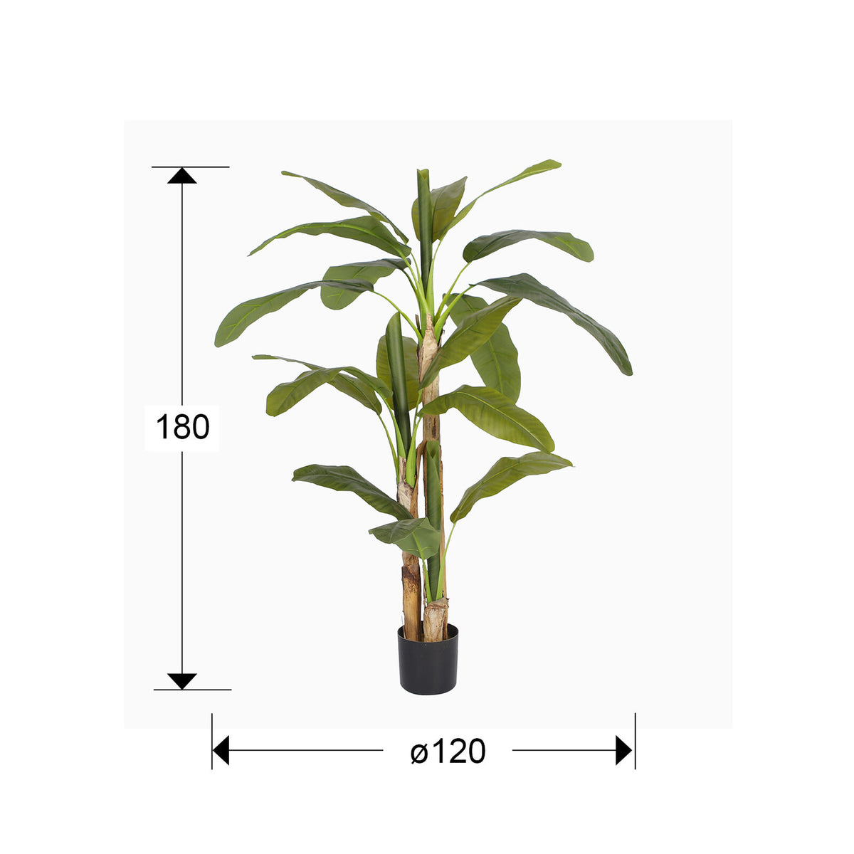 Planta artificial Platanera 180 cm - medidas