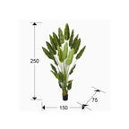 Planta artificial Ave del paraíso 250 cm - medidas