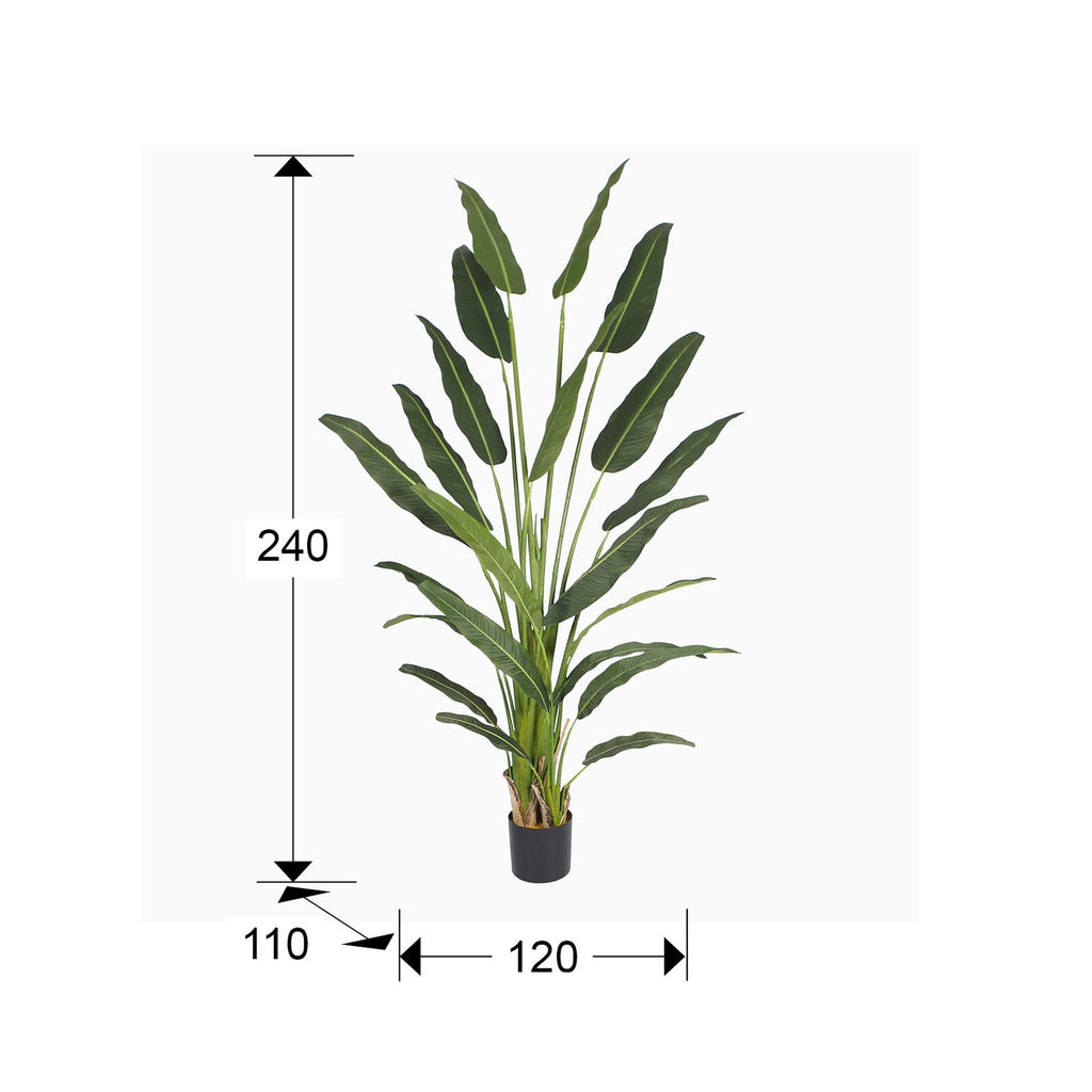 Planta artificial Palma del viajero 240 cm - medidas