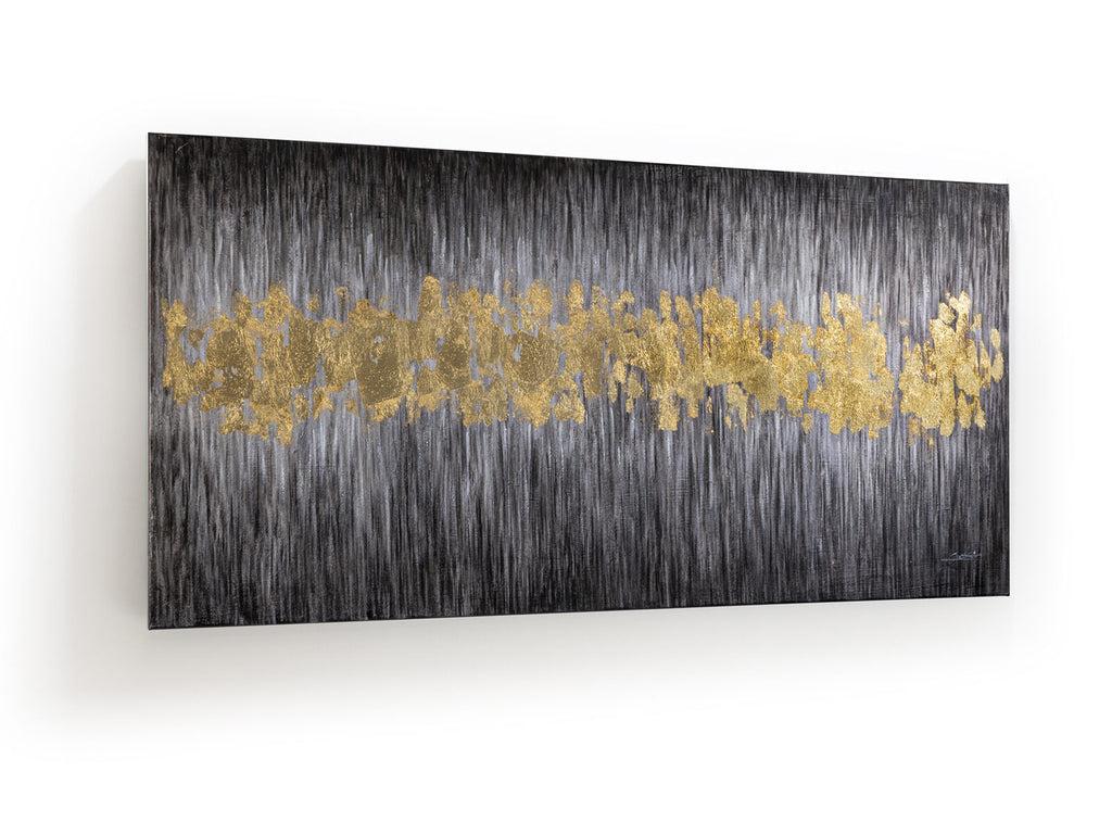 Cuadro pintado a mano Sendero 160 × 80 cm pan de oro