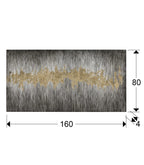 Cuadro pintado a mano Sendero 160 × 80 cm pan de oro - medidas