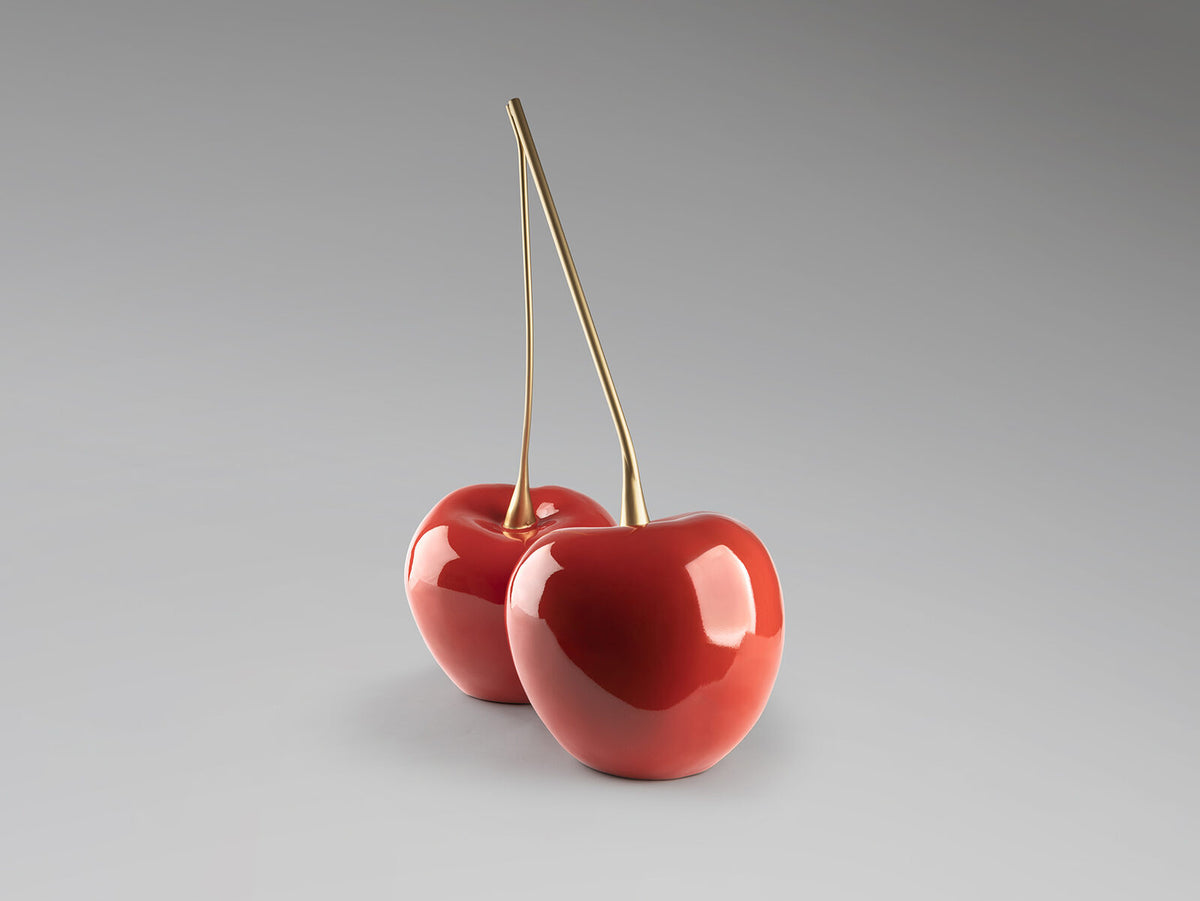 Figura decorativa Cerezas rojo