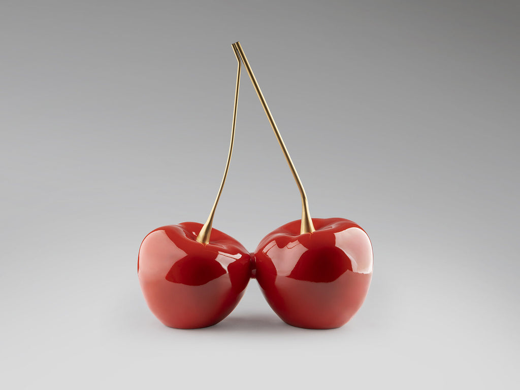 Figura decorativa Cerezas rojo