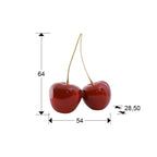 Figura decorativa Cerezas rojo - medidas