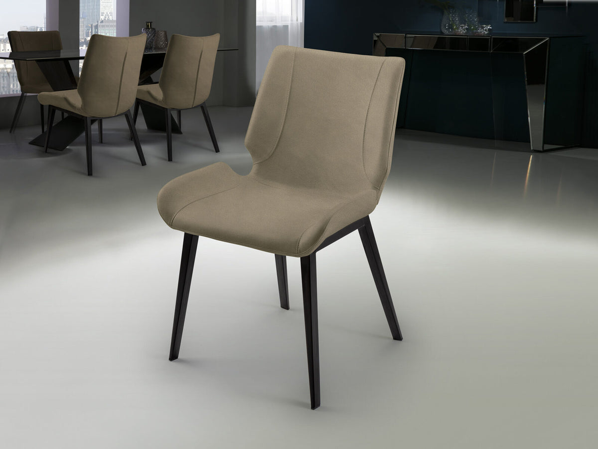 Silla Kiara negro y beige
