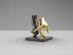 Figura decorativa Manos gris y oro