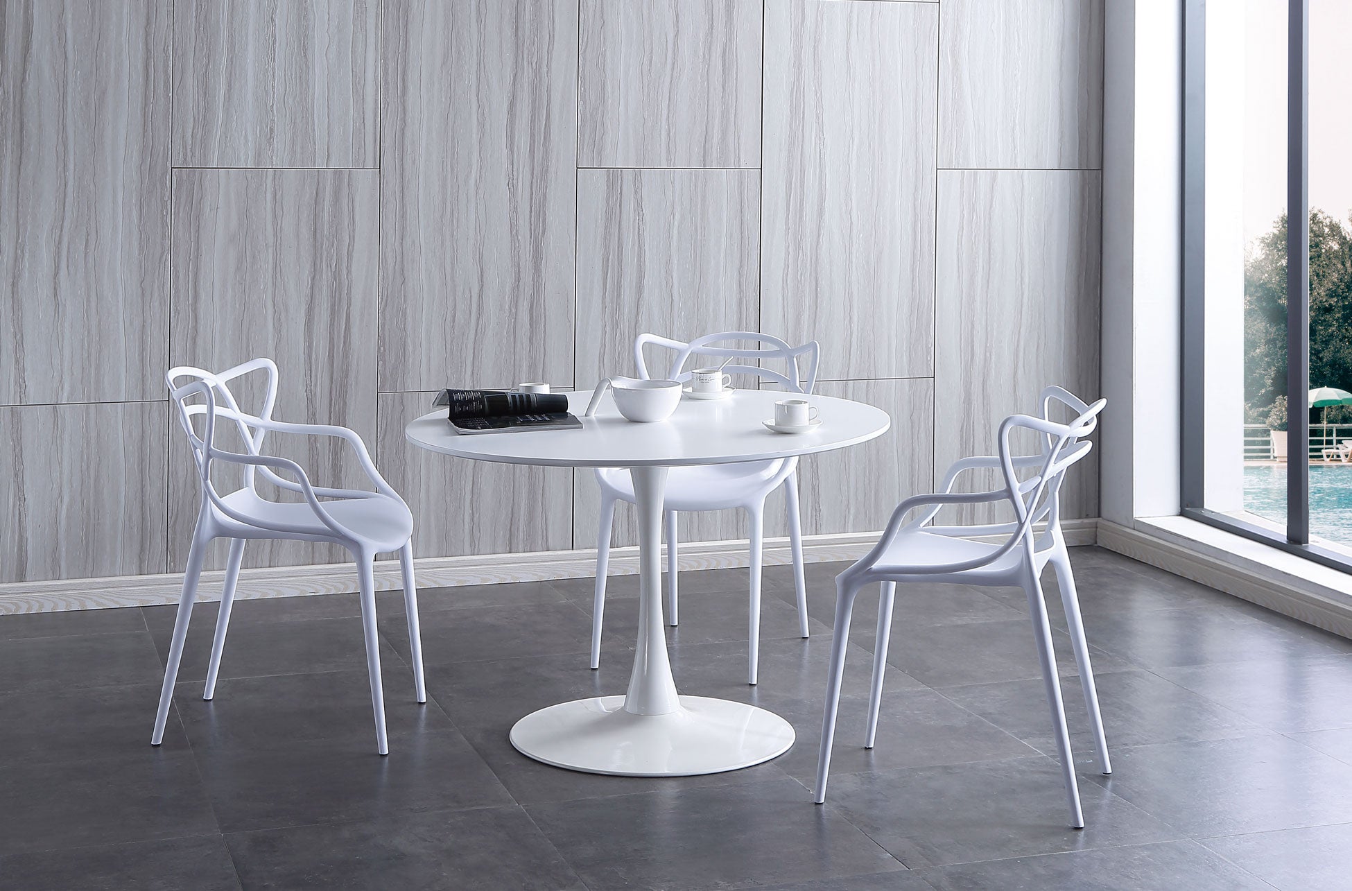 Mesa Comedor Redonda Gina 110 cm Blanco - imagen 2